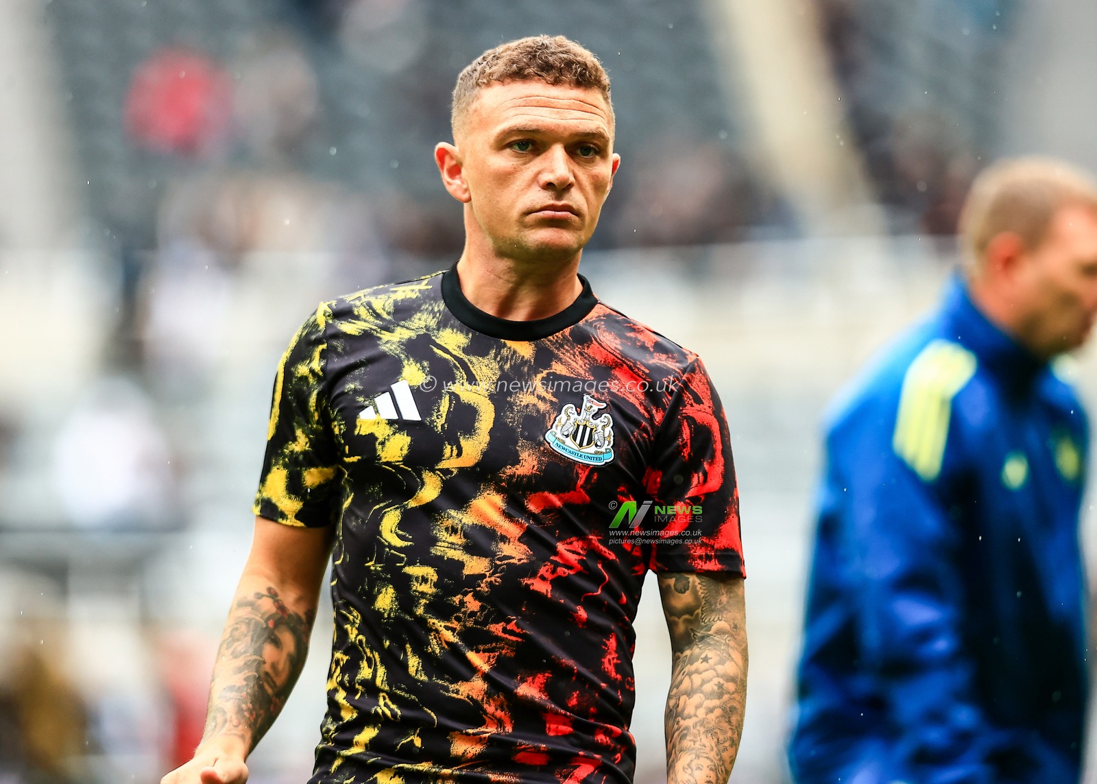 Kieran Trippier of Newcastle United in the pregame warmup session during the Premier League match Newcastle United vs Wolverhampton Wanderers at St. James's Park, Newcastle, United Kingdom, 13th September 2025

(Photo by Richard Bierton/News Images)