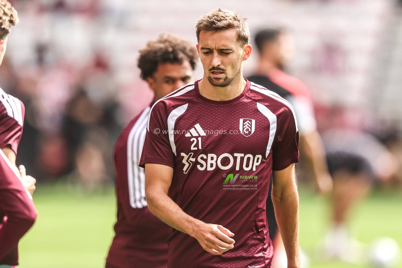Timothy Castagne of Fulham in the pregame warmup session during the Premier League match Sunderland vs Fulham at Stadium Of Light, Sunderland, United Kingdom on 30 August 2026

(Photo by Alfie Cosgrove/News Images)