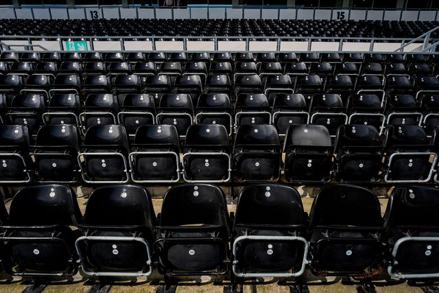 A general view of the seat pattern during the Sky Bet Championship match Derby County vs Sheffield United at Pride Park Stadium, Derby, United Kingdom on 02 May 2026

(Photo by Maynard Manyowa/News Images)