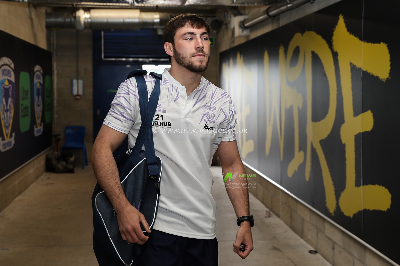 Adam Holroyd of Warrington Wolves arrives ahead of the Betfred Super League Round 7 match Warrington Wolves vs Hull FC at Halliwell Jones Stadium, Warrington, United Kingdom, 12th April 2025

(Photo by Gareth Evans/News Images)