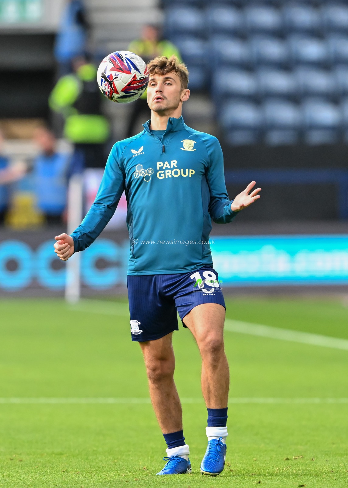 Ryan Ledson of Preston North End warms up ahead of the Sky Bet Championship match Preston North End vs Sheffield United at Deepdale, Preston, United Kingdom, 9th August 2024

(Photo by Cody Froggatt/News Images)