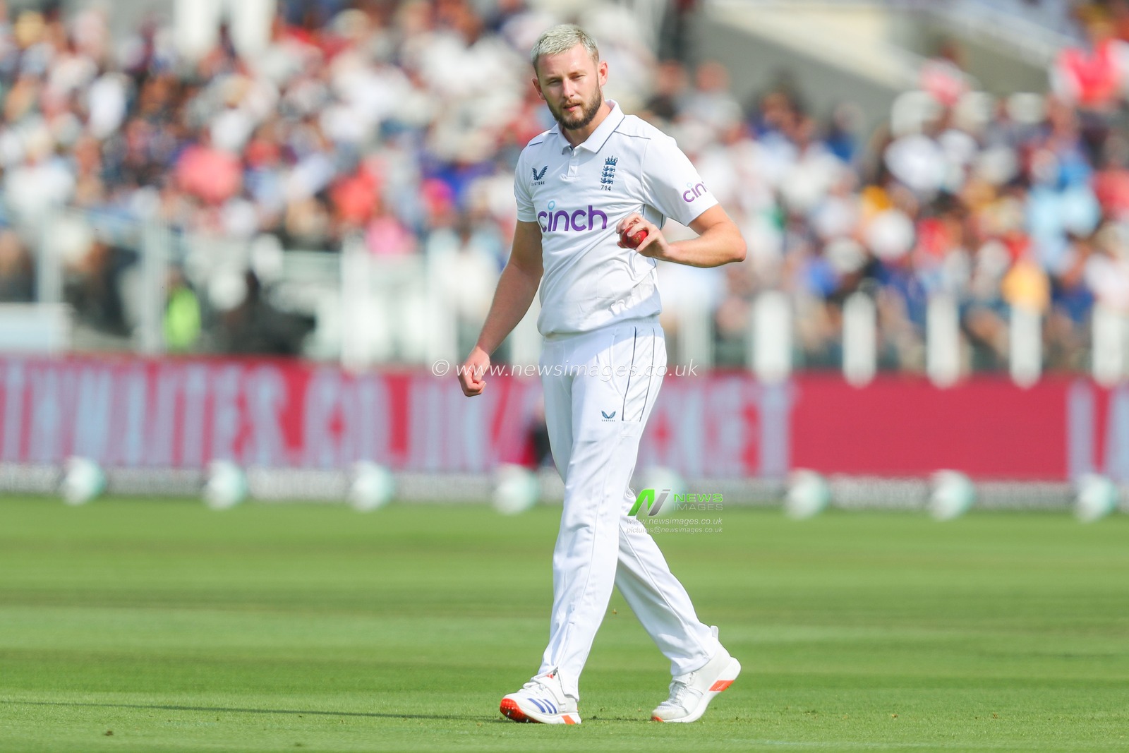 Gus Atkinson of England looks on during the England v Sri Lanka 2nd Rothesay Test Match Day 4 at Lords, London, United Kingdom, 1st September 2024

(Photo by Izzy Poles/News Images)