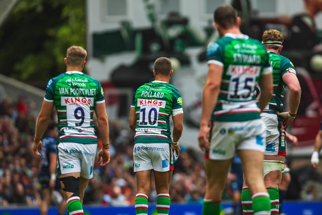 HandrÃ© Pollard of Leicester Tigers during the Gallagher Premiership Play-off Semi-final Leicester Tigers vs Sale Sharks at Mattioli Woods Welford Road Stadium, Leicester, United Kingdom, 7th June 2025

(Photo by Craig Evans/News Images)