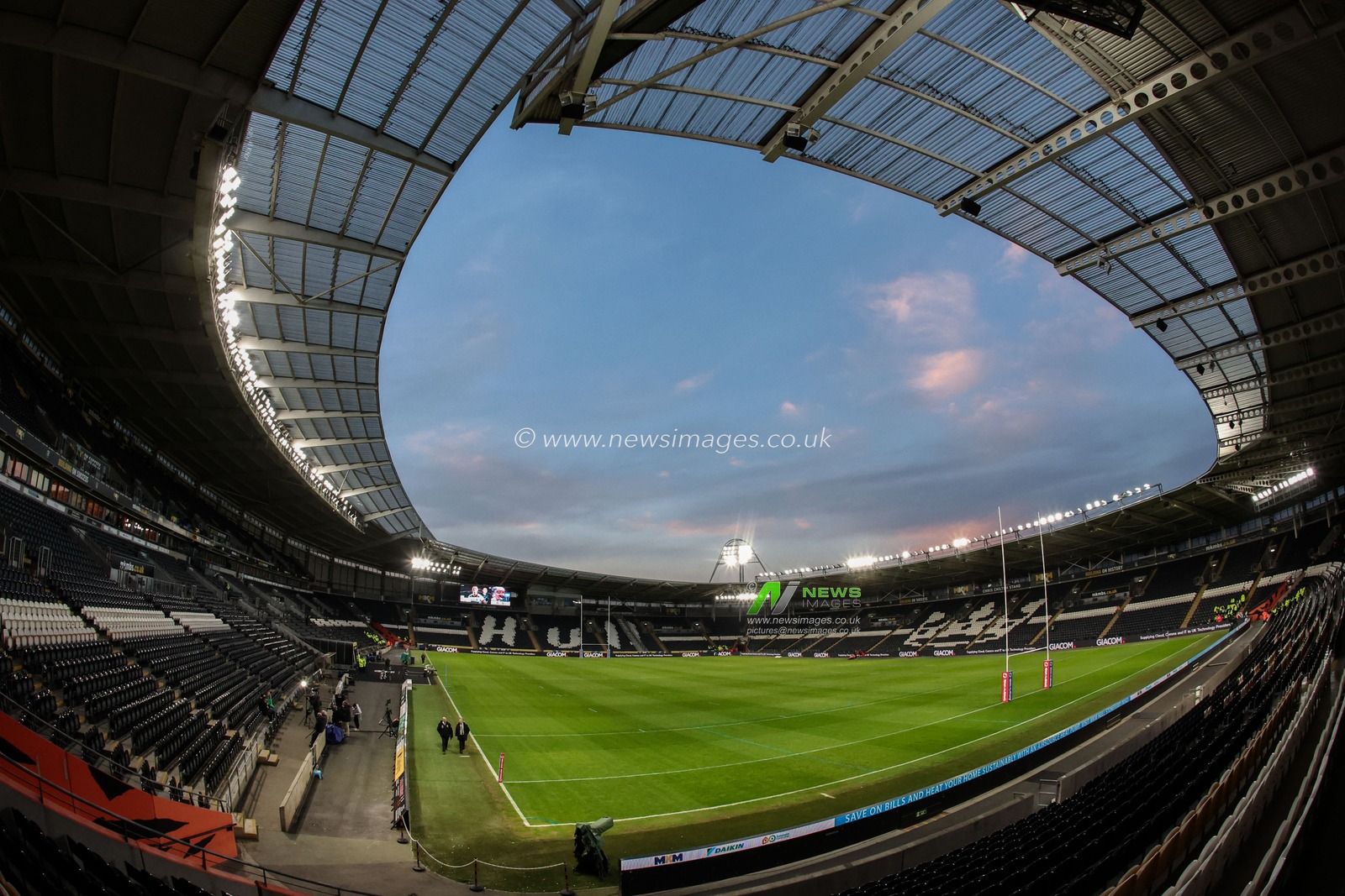 A general view of the MKM Stadium during the Betfred Super League Round 4 match Hull FC vs Leigh Leopards at MKM Stadium, Hull, United Kingdom, 6th March 2025

(Photo by Mark Cosgrove/News Images)