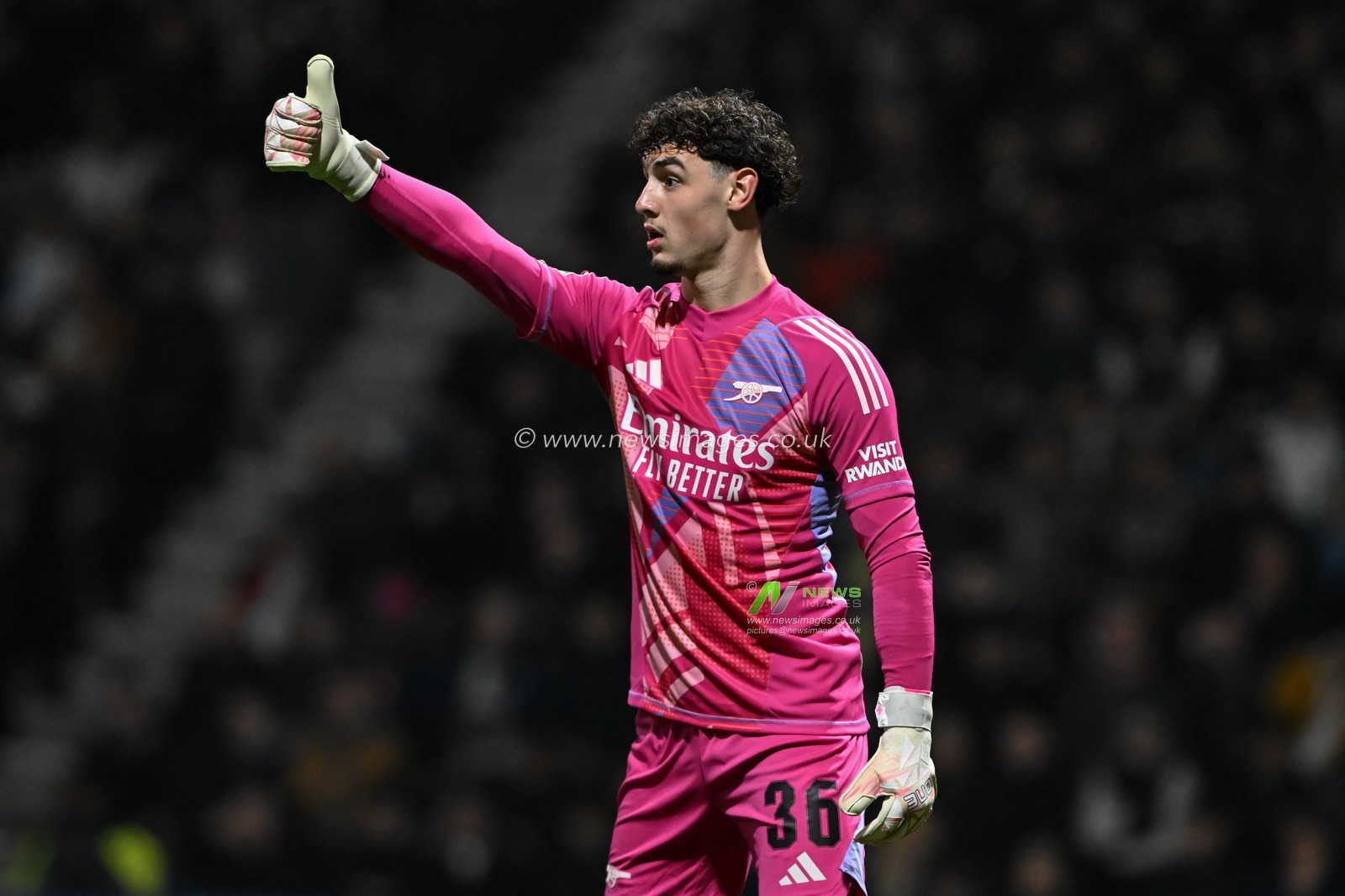 Tommy Setford of Arsenal reacts during the Carabao Cup Last 16 match Preston North End vs Arsenal at Deepdale, Preston, United Kingdom, 30th October 2024

(Photo by Cody Froggatt/News Images)