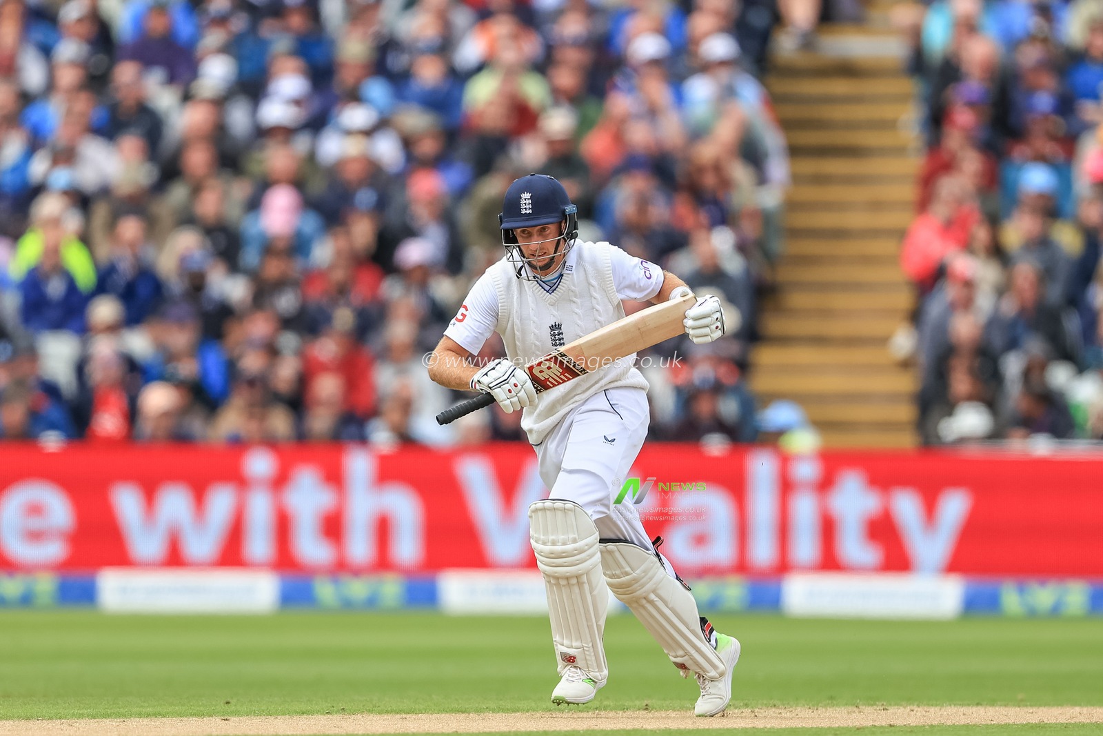 Joe Root of England makes one run