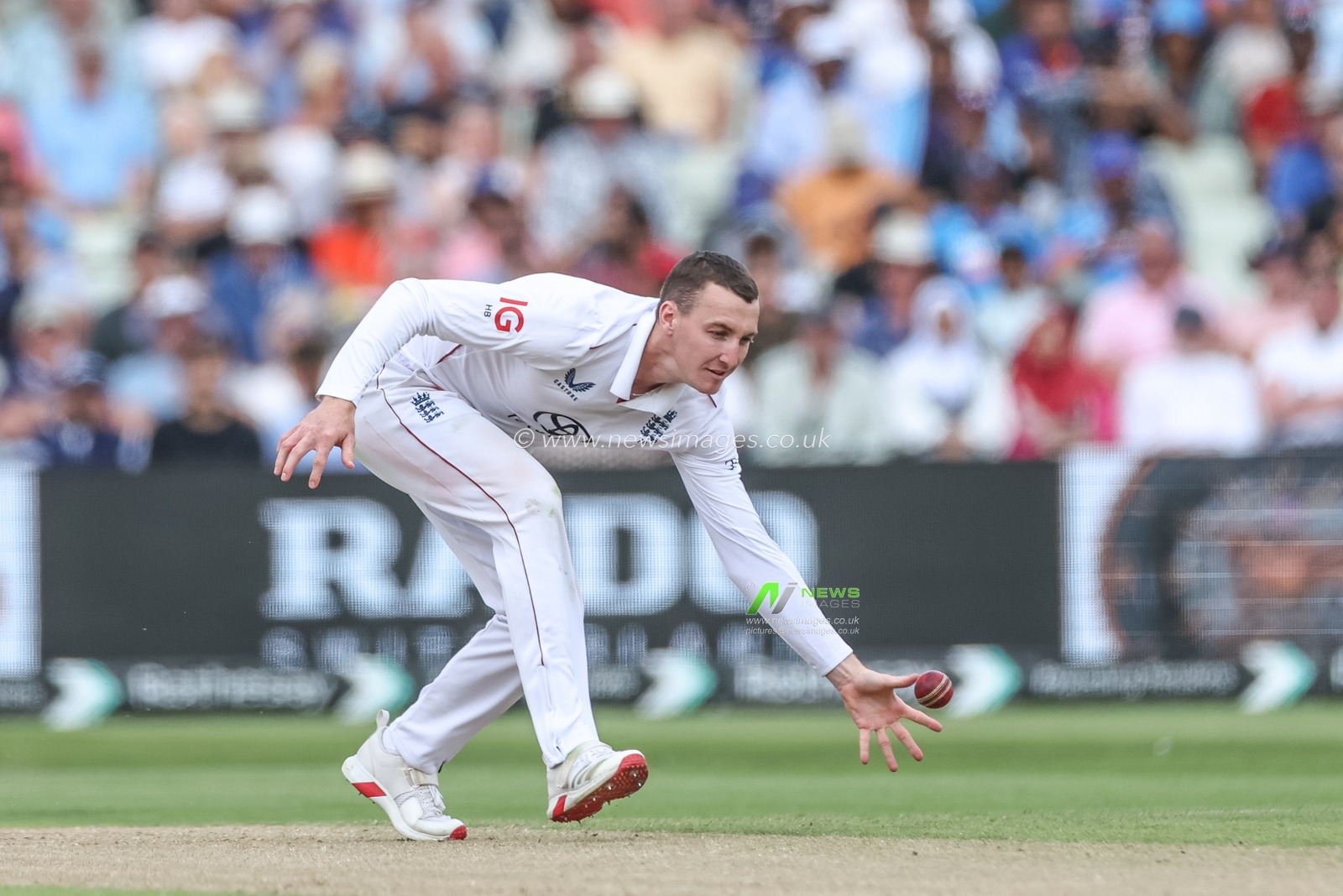 Harry Brook of England fields the ball during the 2nd Rothesay Test Match day 2 England vs India at Edgbaston, Birmingham, United Kingdom, 3rd July 2025

(Photo by Mark Cosgrove/News Images)