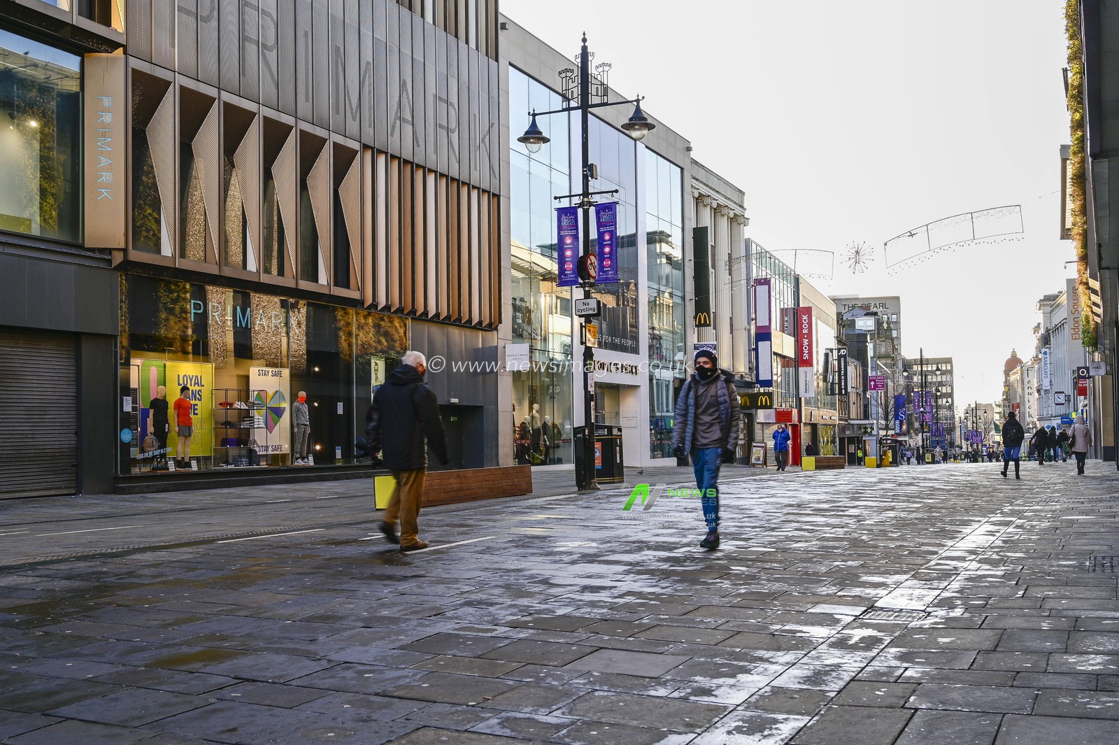 Northumberland Street in Newcastle upon Tyne on New Year's Eve, looking quiet during the first day of Tier 4 National Covid-19 restrictions.