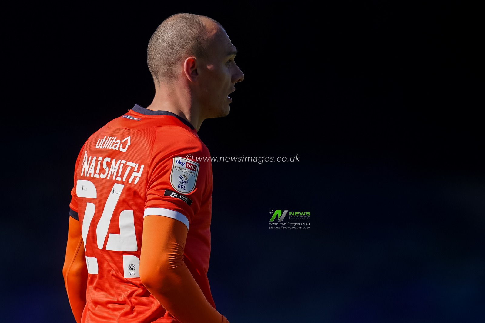 Kal Naismith #24 of Luton Town in action