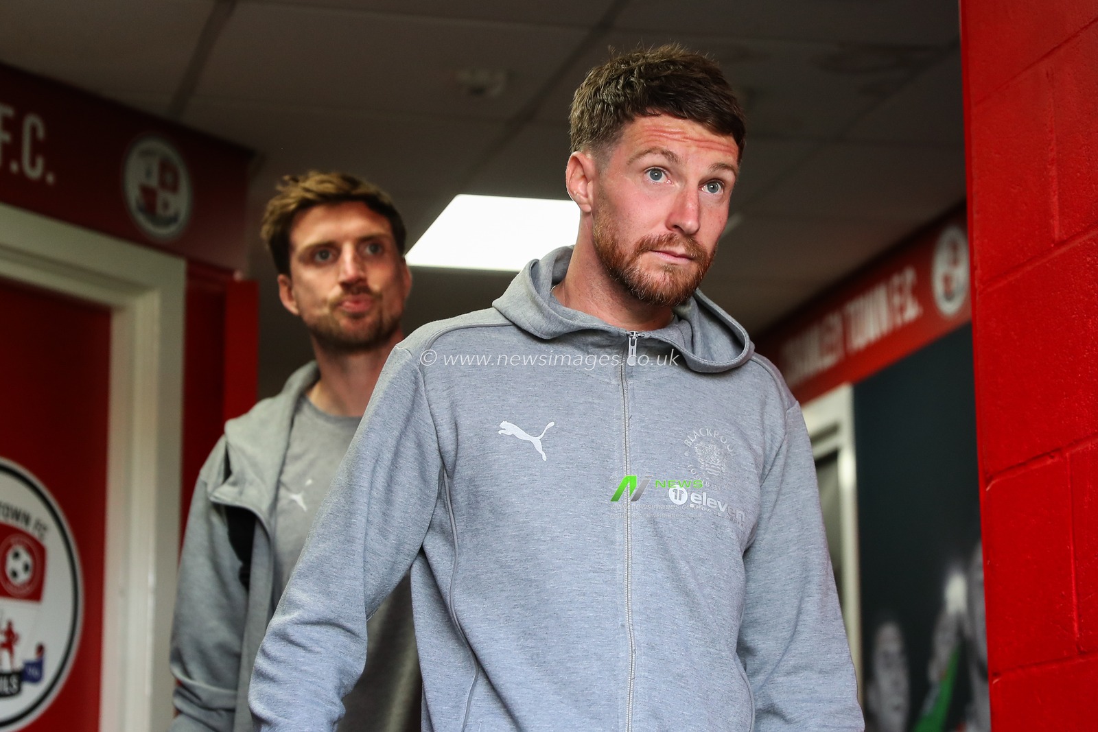 James Husband of Blackpool arrives ahead of the Sky Bet League 1 match Crawley Town vs Blackpool at Broadfield Stadium, Crawley, United Kingdom, 10th August 2024

(Photo by Gareth Evans/News Images)