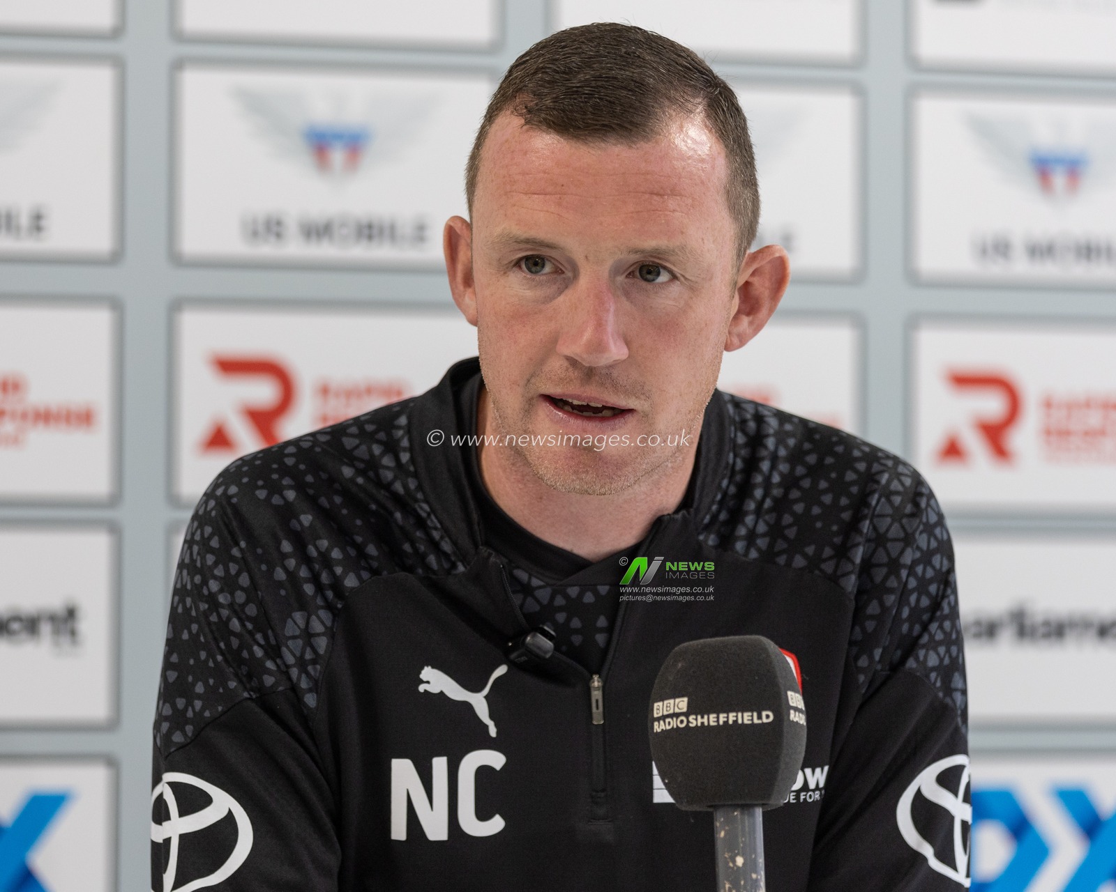 Neill Collins Head coach of Barnsley speaks in the Barnsley vs Oxford United pre-match press conference at Oakwell, Barnsley, United Kingdom, 17th August 2023

(Photo by Mark Cosgrove/News Images)