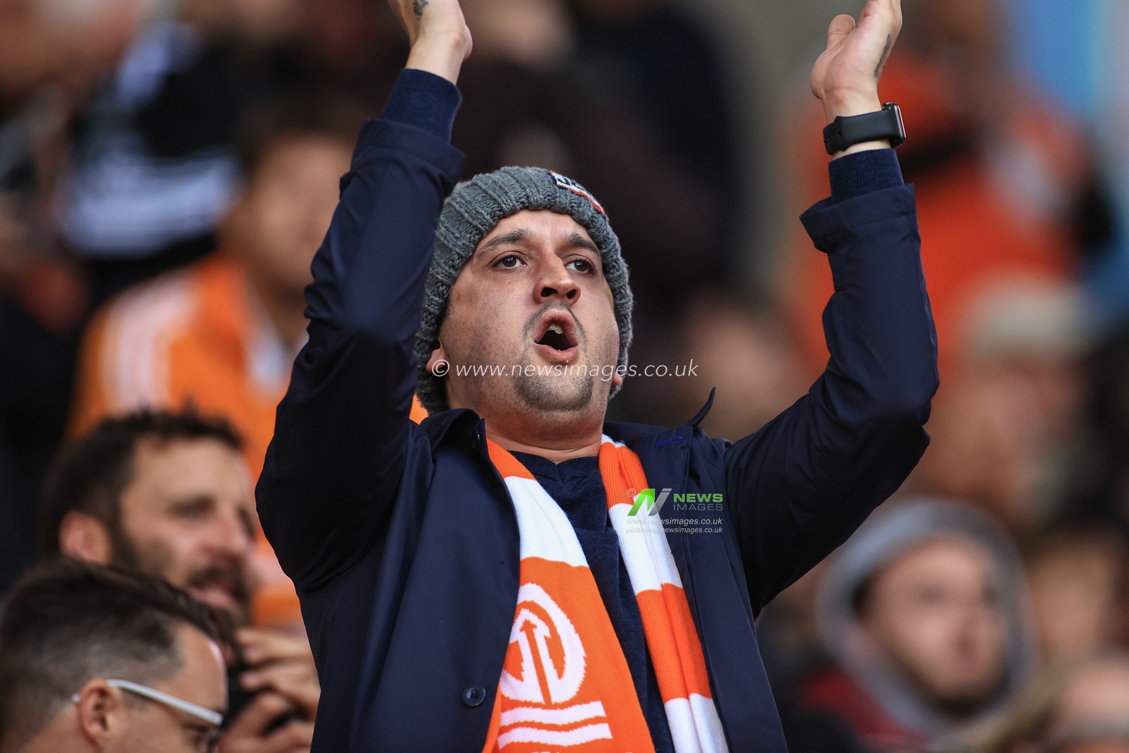 Blackpool fans during the game
