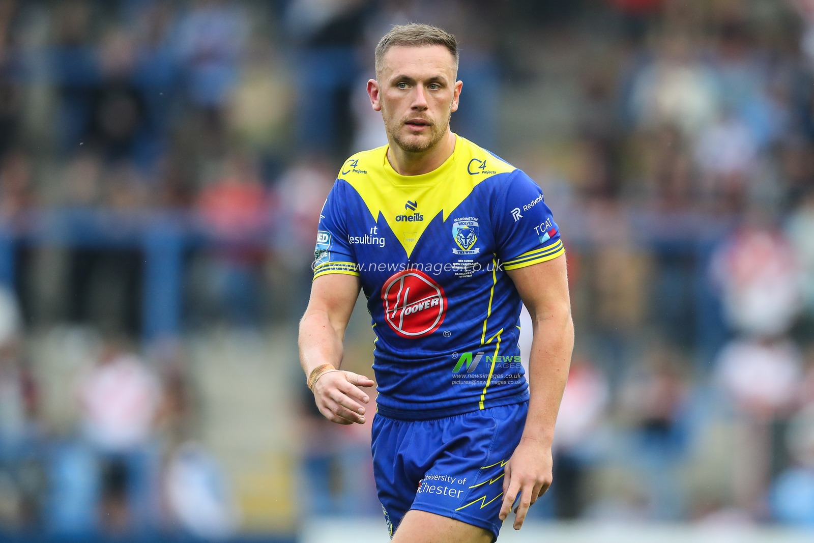 Ben Currie of Warrington Wolves during the Betfred Super League Round 25 match Warrington Wolves vs St Helens at Halliwell Jones Stadium, Warrington, United Kingdom, 7th September 2024

(Photo by Gareth Evans/News Images)