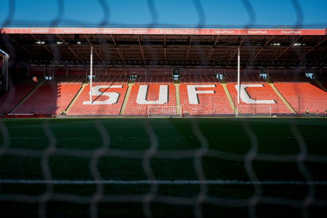 A general view of the pitch and stands during the Sky Bet Championship match Sheffield United vs Blackburn Rovers at Bramall Lane, Sheffield, United Kingdom on 22 April 2026

(Photo by Maynard Manyowa/News Images)