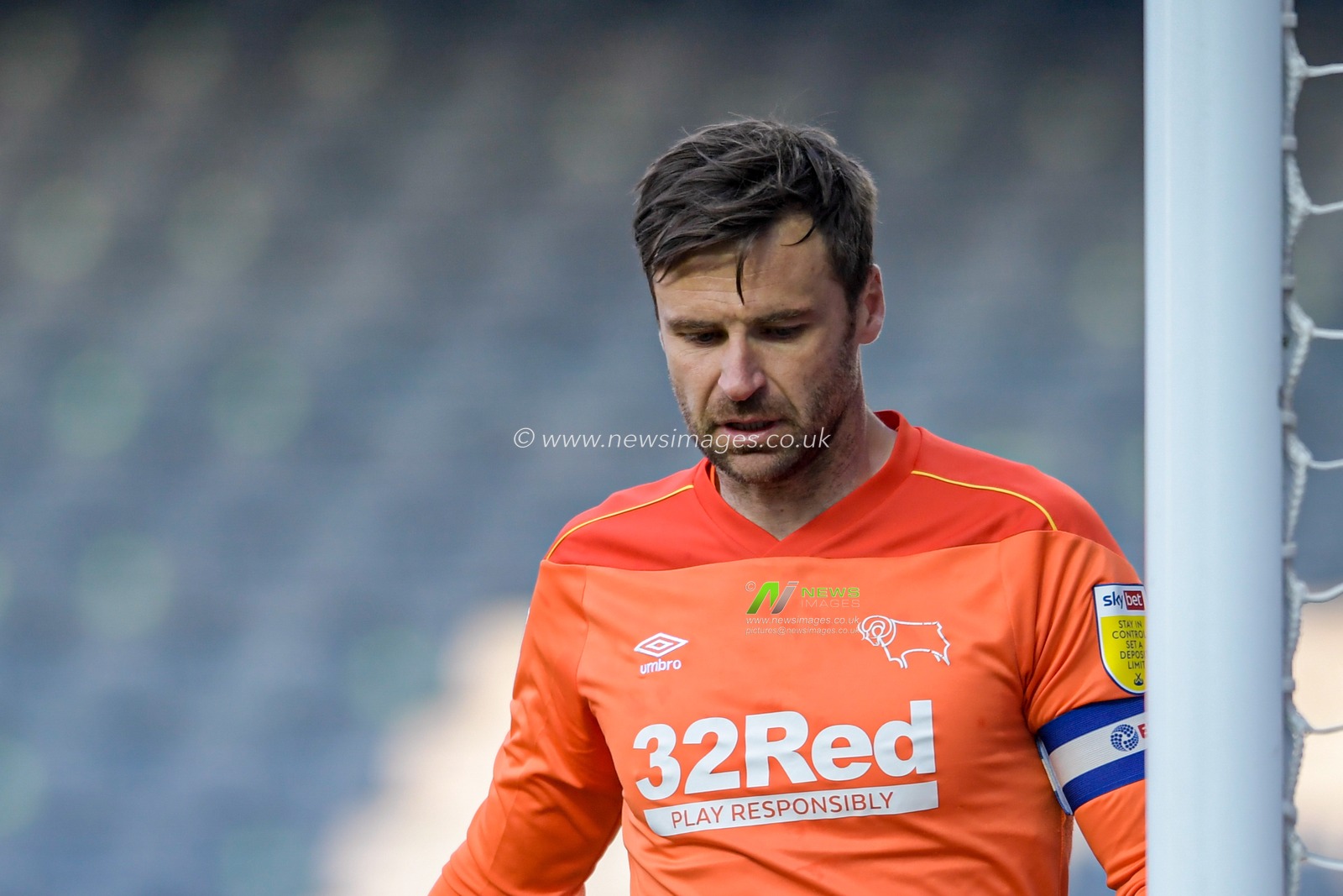 David Marshall #1 of Derby County in action during the game