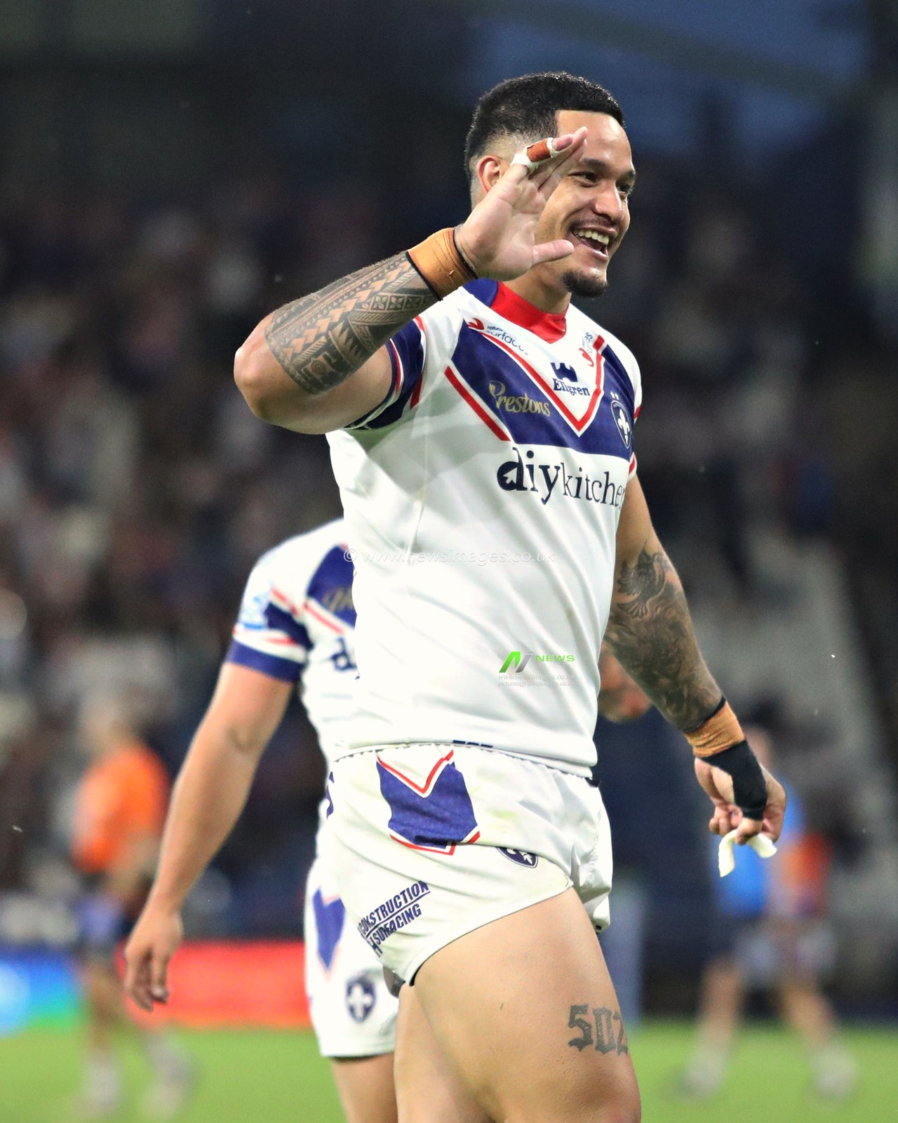 Renouf Atoni of Wakefield Trinity during the Betfred Super League round 19 match Huddersfield Giants vs Wakefield Trinity at the Accu Stadium, Huddersfield, United Kingdom, 18th July 2025(Photo by Sam Eaden/News Images)