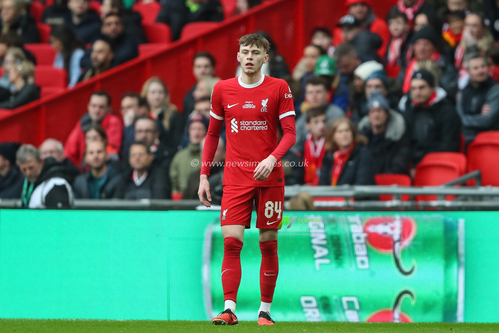 Conor Bradley of Liverpool during the Carabao Cup Final match Chelsea vs Liverpool at Wembley Stadium, London, United Kingdom, 25th February 2024

(Photo by Gareth Evans/News Images)