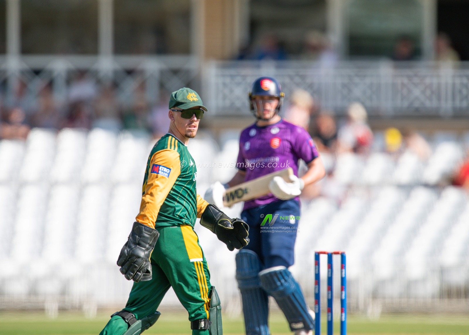 Tom MOORES of Nottingham Outlaws directing the field positions during the Royal London One-day Cup match Nottinghamshire vs Essex at Trent Bridge, Nottingham, United Kingdom, 11th August 2024

(Photo by Mark Dunn/News Images)