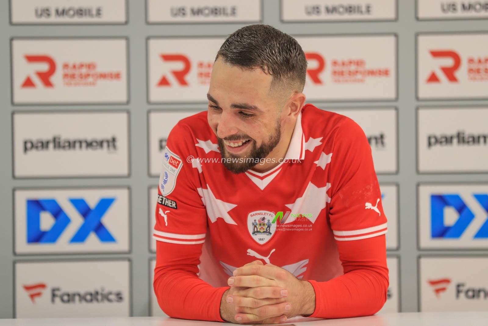 Adam Phillips #30 of Barnsley speaks in the post match press conference during the Sky Bet League 1 match Barnsley vs Charlton Athletic at Oakwell, Barnsley, United Kingdom, 16th December 2023

(Photo by Alfie Cosgrove/News Images)