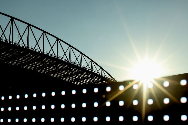 A general view of the Brick Community Stadium ahead of the Betfred Super League round 22 match Wigan Warriors vs Hull KR at The Brick Community Stadium, Wigan, United Kingdom, 15th August 2025

(Photo by Alfie Cosgrove/News Images)