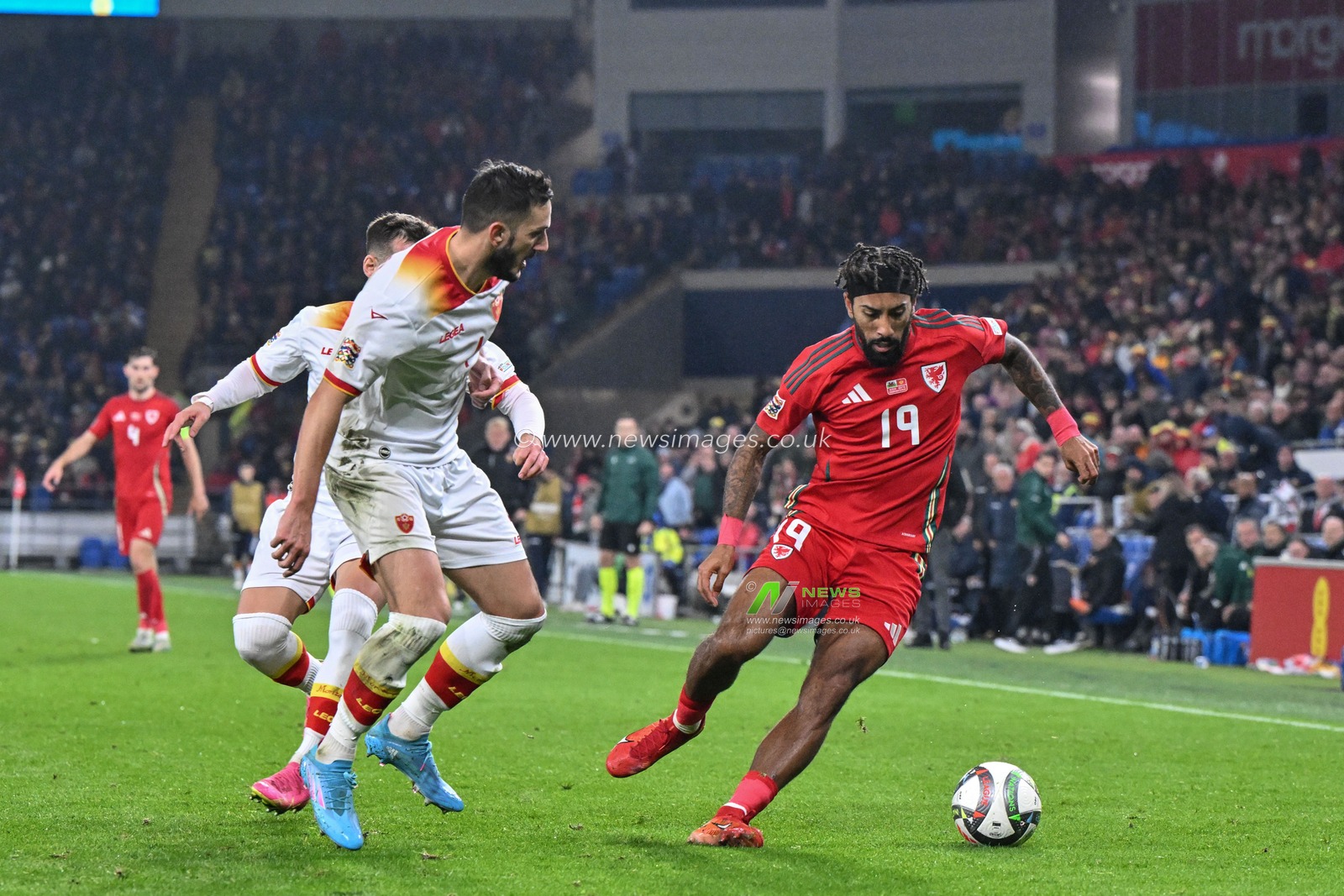 Sorba Thomas of Wales holds the ball during the UEFA Nations League - League B - Group 4 match Wales vs Montenegro at Cardiff City Stadium, Cardiff, United Kingdom, 14th October 2024

(Photo by Cody Froggatt/News Images)