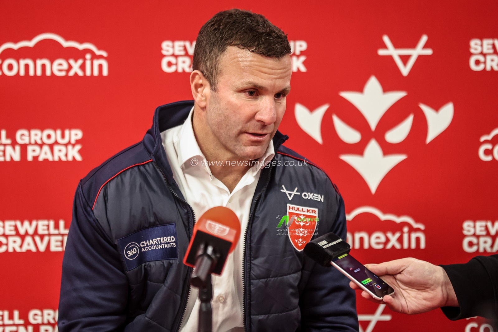 Willie Peters Head Coach of Hull KR speaks in the post match press conference during the Betfred Super League Round 3 Hull KR vs Salford Red Devils at Sewell Group Craven Park, Kingston upon Hull, United Kingdom, 27th February 2025

(Photo by Alfie Cosgrove/News Images)
