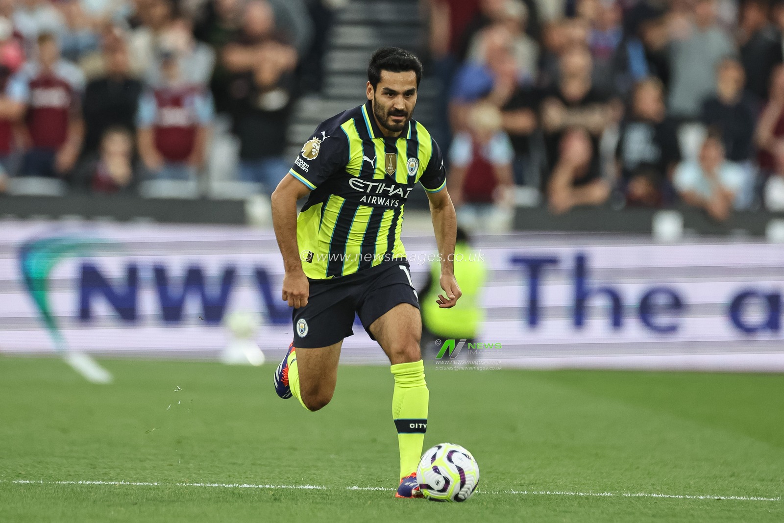 Ä°lkay GÃ¼ndoÄŸan of Manchester City \wt \during the Premier League match West Ham United vs Manchester City at London Stadium, London, United Kingdom, 31st August 2024

(Photo by Mark Cosgrove/News Images)