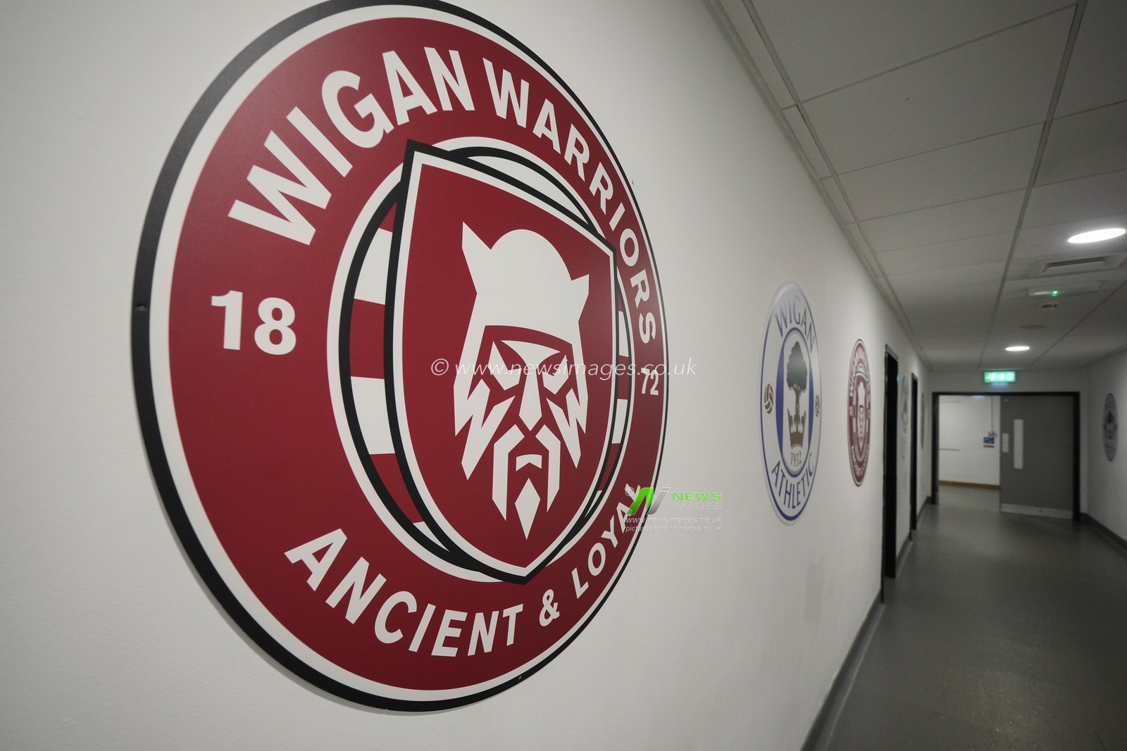 A general view inside the DW Stadium Stadium before the Betfred Super League Semi Final match Wigan Warriors vs Hull KR at DW Stadium, Wigan, United Kingdom, 7th October 2023

(Photo by Steve Flynn/News Images)