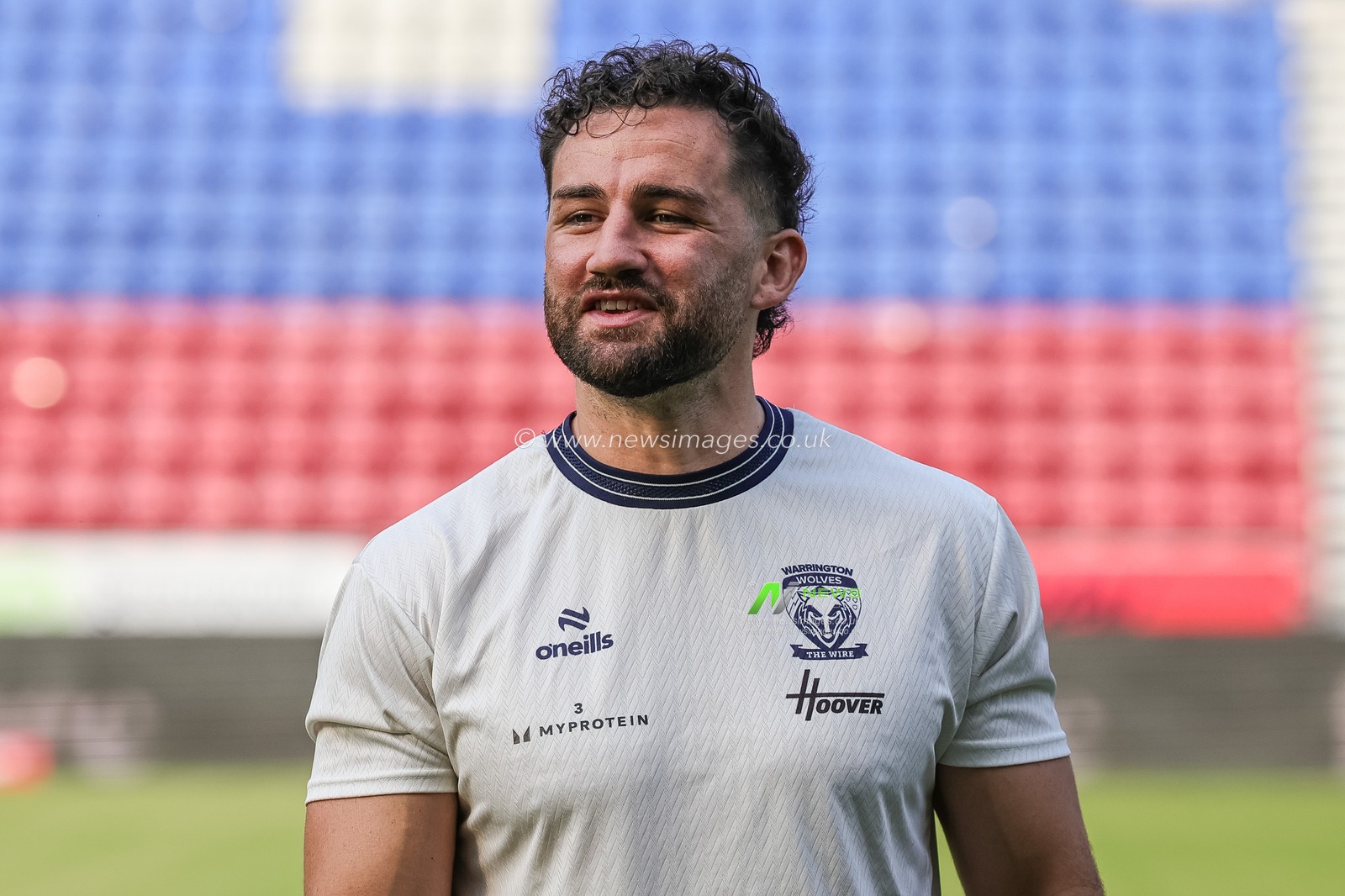 Toby King of Warrington Wolves arrives during the Betfred Super League round 18 match Wigan Warriors vs Warrington Wolves at The Brick Community Stadium, Wigan, United Kingdom on 10 July 2026

(Photo by Mark Cosgrove/News Images)