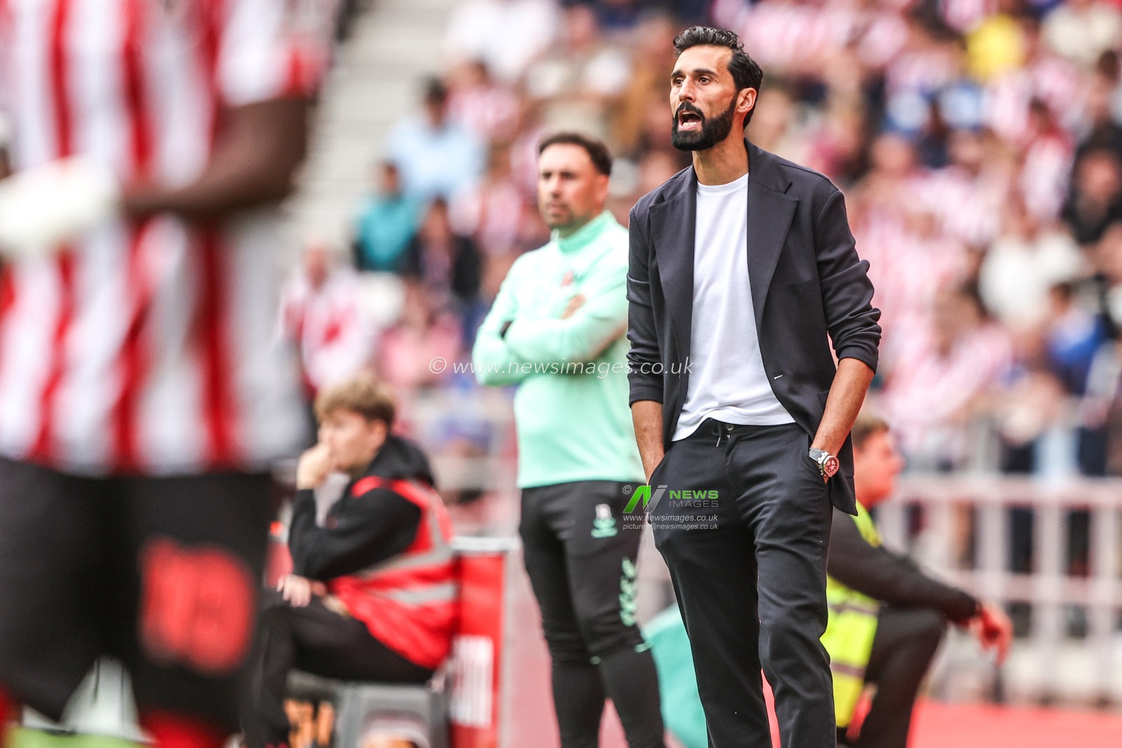 Alvaro Arbeloa manager of Fulham during the Premier League match Sunderland vs Fulham at Stadium Of Light, Sunderland, United Kingdom on 30 August 2026

(Photo by Alfie Cosgrove/News Images)
