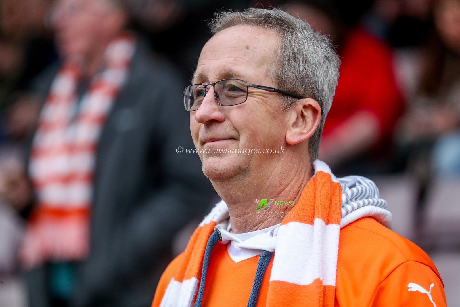 Blackpool fans look on during the Sky Bet League 1 match Northampton Town vs Blackpool at Sixfields Stadium, Northampton, United Kingdom, 22nd March 2025

(Photo by Izzy Poles/News Images)