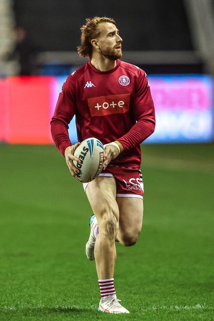 Adam Keighran of Wigan Warriors in the pre-game warm up during the Betfred Super League round 5 match Wigan Warriors vs York Knights at The Brick Community Stadium, Wigan, United Kingdom on 19 March 2026

(Photo by Alfie Cosgrove/News Images)