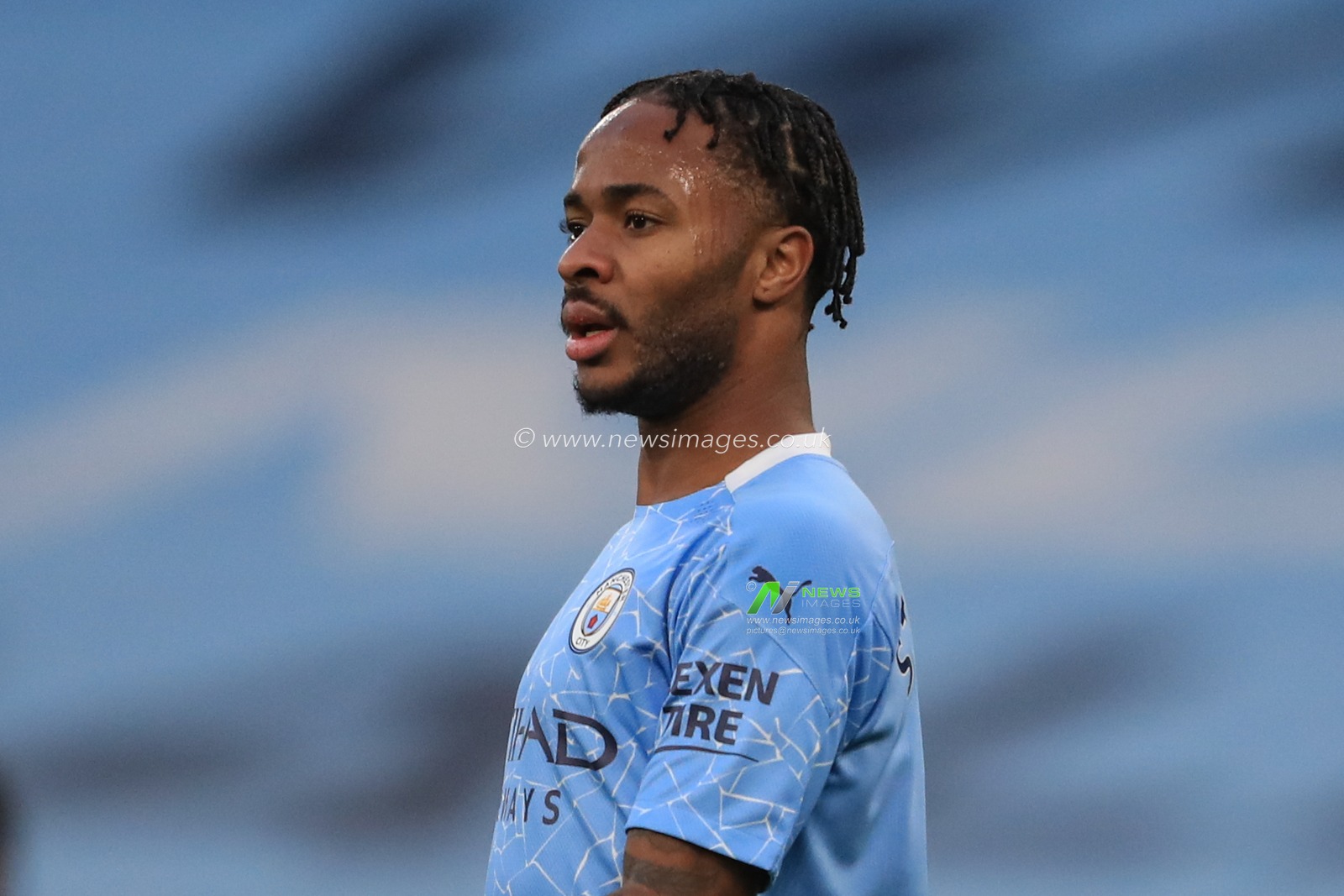 Raheem Sterling #7 of Manchester City during the game