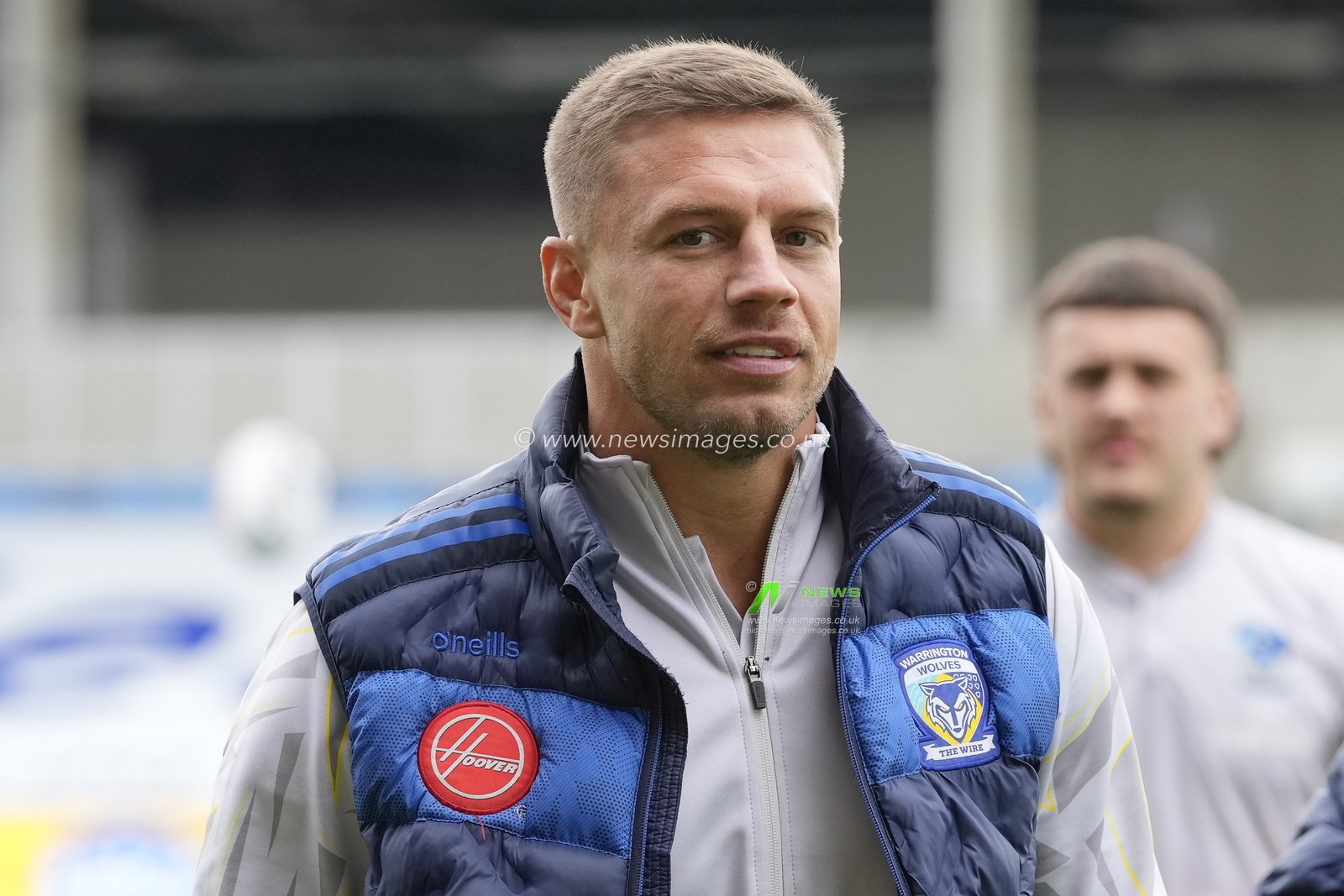 Matty Russell of Warrington Wolves inspects the pitch before the Betfred Super League Round 9 match Salford Red Devils vs Warrington Wolves at Salford Community Stadium, Eccles, United Kingdom, 27th April 2024

(Photo by Steve Flynn/News Images)