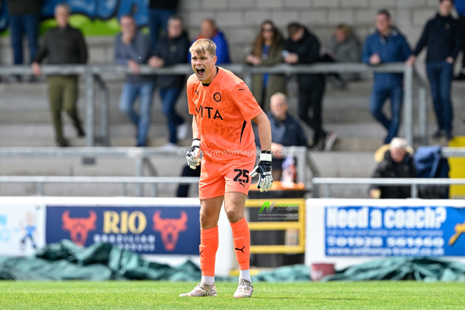 Max Metcalfe of Stockport County during the Pre-season friendly match Chester vs Stockport County at Deva Stadium, Chester, United Kingdom, 6th July 2024

(Photo by Cody Froggatt/News Images)
