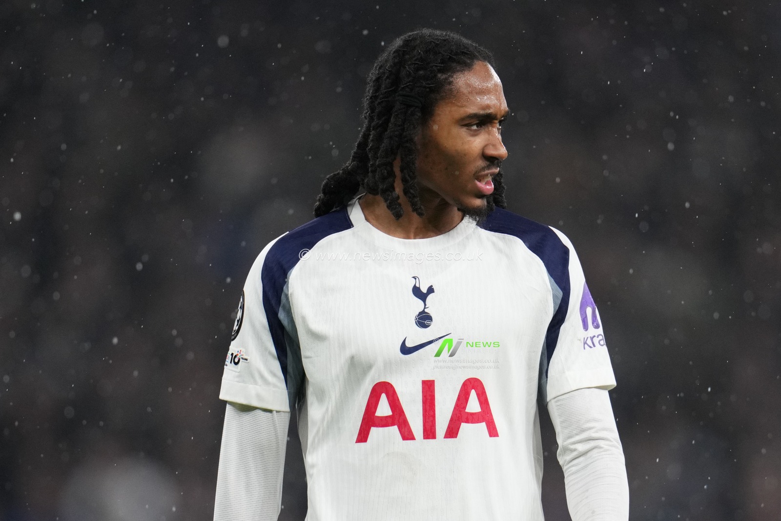 Djed Spence of Tottenham Hotspur during the UEFA Champions league Matchday 7 of 8 Tottenham Hotspur vs Borussia Dortmund at Tottenham Hotspur Stadium, London, United Kingdom, 20th January 2026

(Photo by Harvey Murphy/News Images)