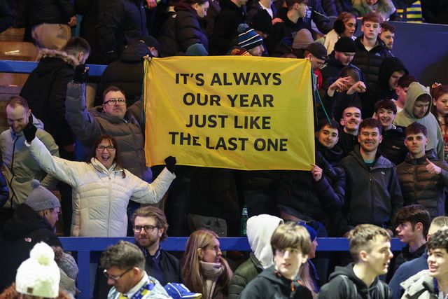 Warrington fans celebrate the win during the Betfred Super League Round 1 match Warrington Wolves vs St Helens at The Halliwell Jones Stadium, Warrington, United Kingdom on 13 February 2026

(Photo by Alfie Cosgrove/News Images)