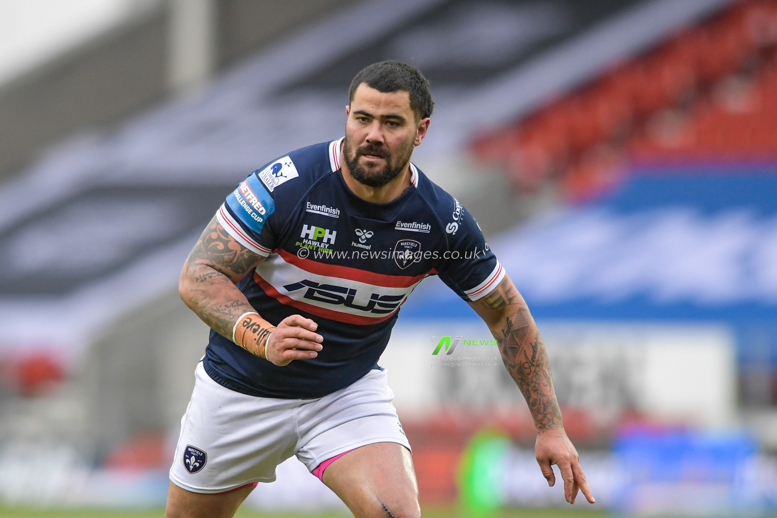 David Fifita (8) of Wakefield Trinity in action during the game