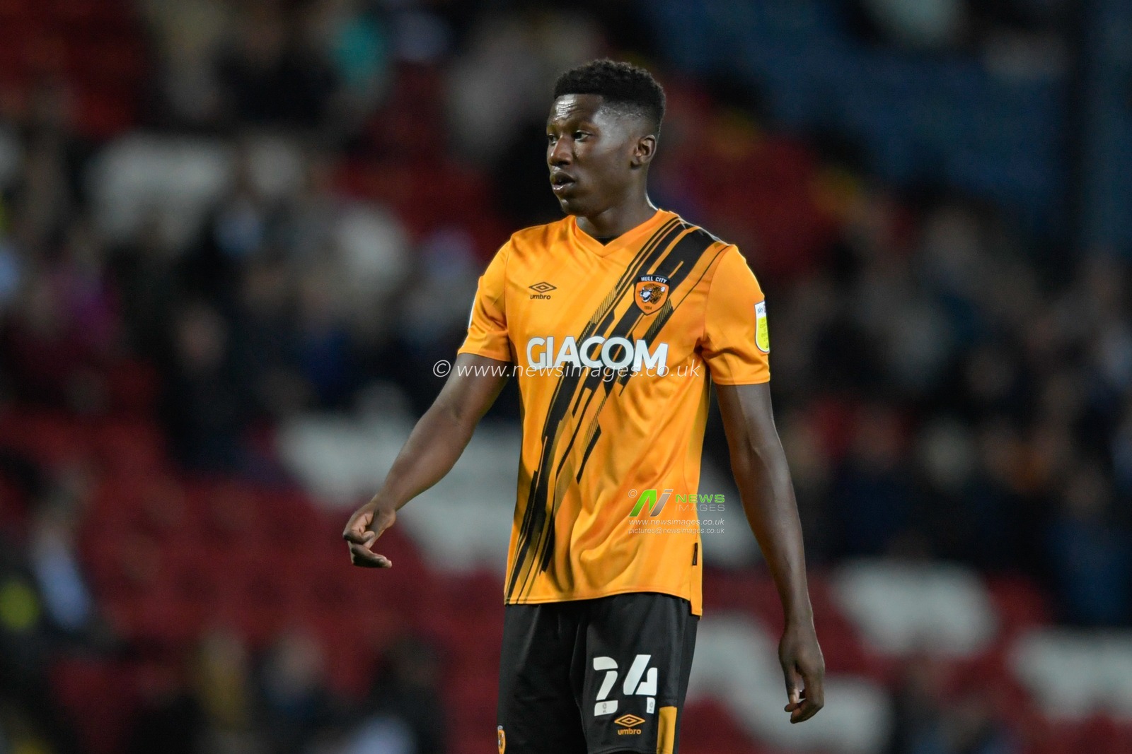 Di'Shon Bernard #24 of Hull City in action during the game