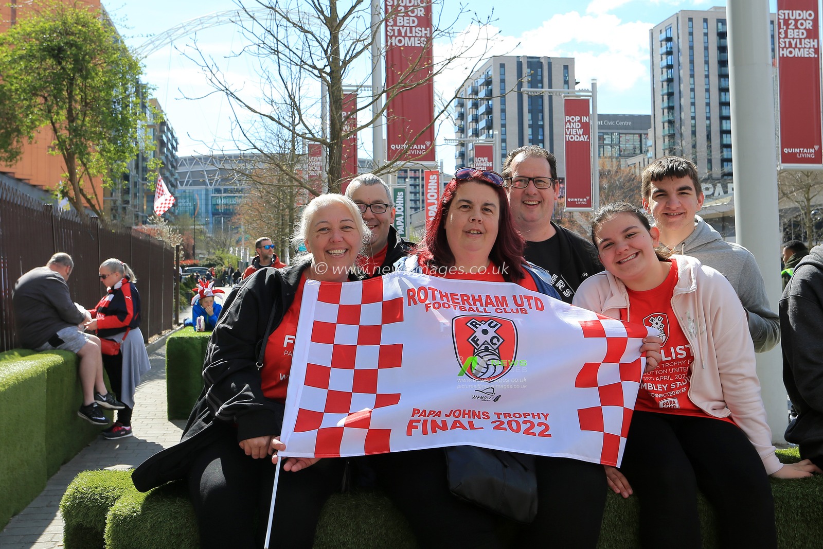 Rotherham United fans seen prior to kick off.