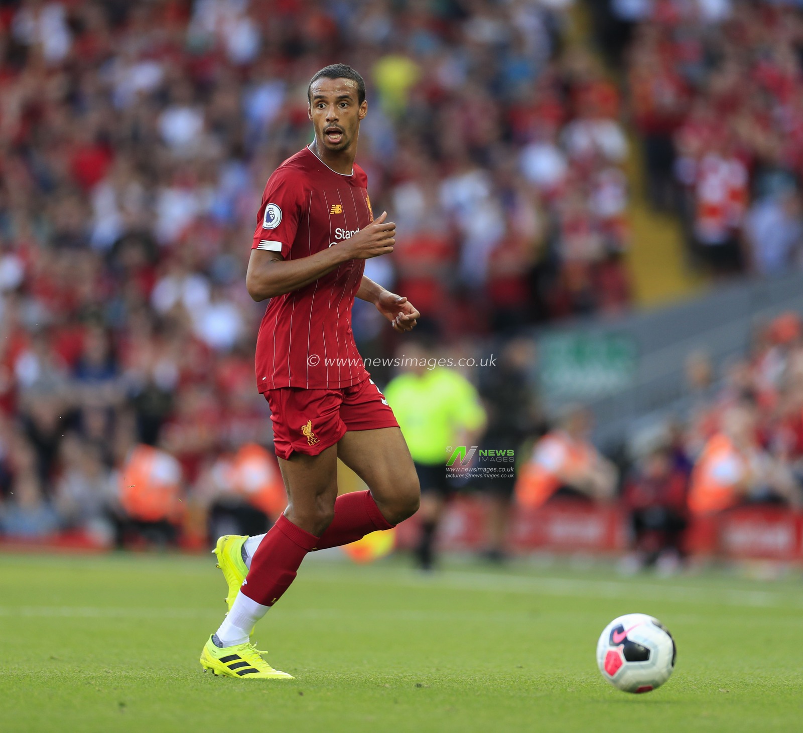 23rd August 2019 , Anfield, Liverpool, England; Premier League Football, Liverpool vs Arsenal ;   Joel Matip (23) of Liverpool 

Credit: Conor Molloy/News Images 


Premier League/EFL Football images are subject to DataCo Licence