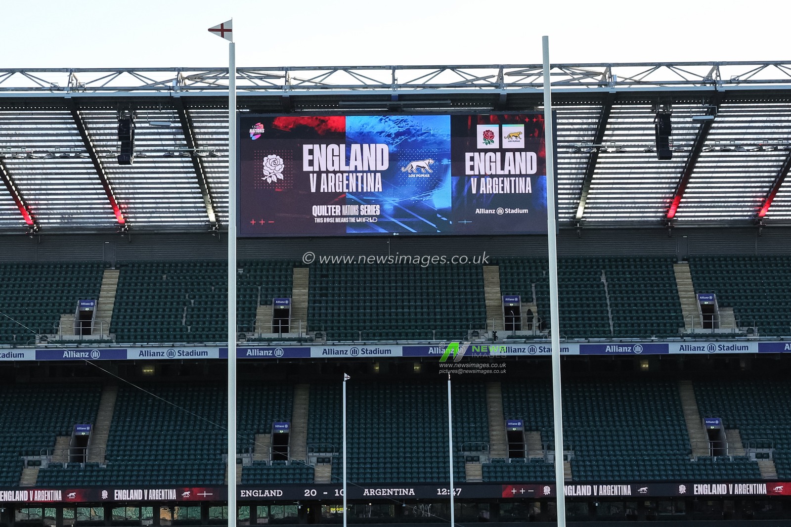 A general view of The Allianz Stadium during the Quilter Nations Series 2025 match England vs Argentina at Allianz Stadium, Twickenham, United Kingdom, 23rd November 2025

(Photo by Mark Cosgrove/News Images)

*** GER AUT SUI OUT ***