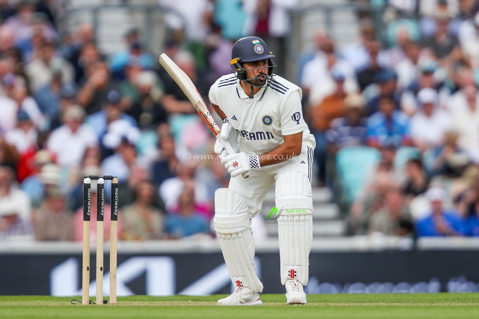 Karun Nair of India bats during the 5th Rothesay Test Match Day 3 England vs India at The Kia Oval, London, United Kingdom, 2nd August 2025

(Photo by Izzy Poles/News Images)