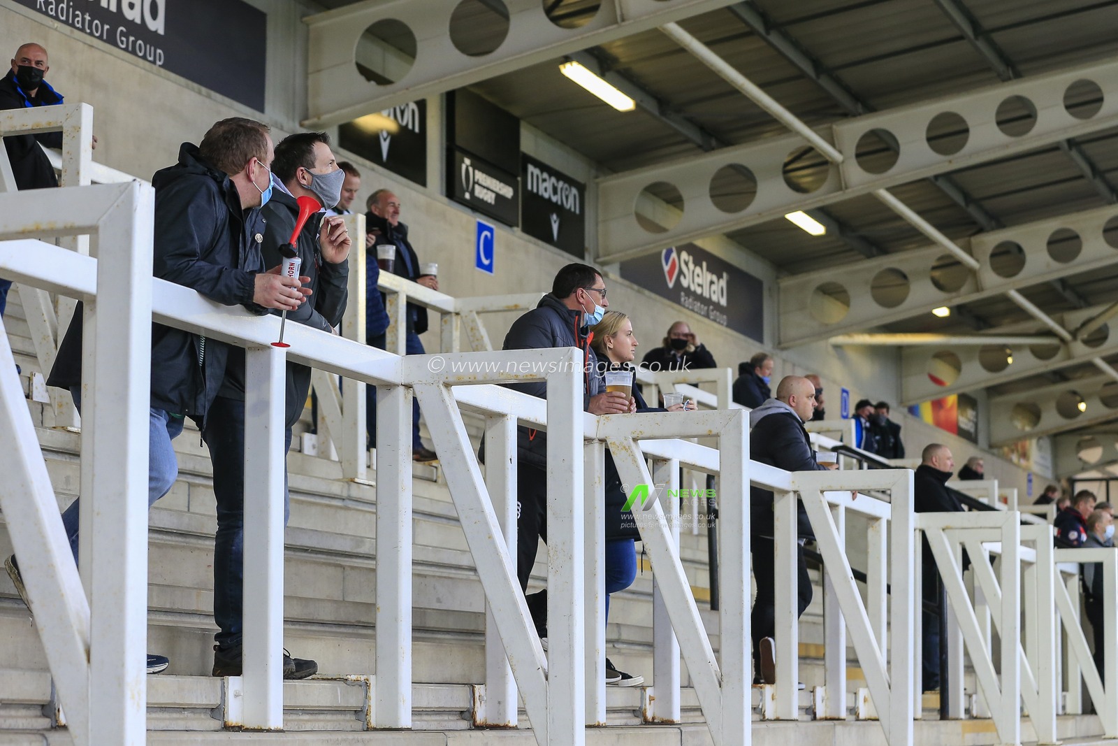 Fans start to enter the stadium as 1750 fans return to Kingston Park to host the Gallagher Premiership match between Newcastle Falcons and Northampton Saints