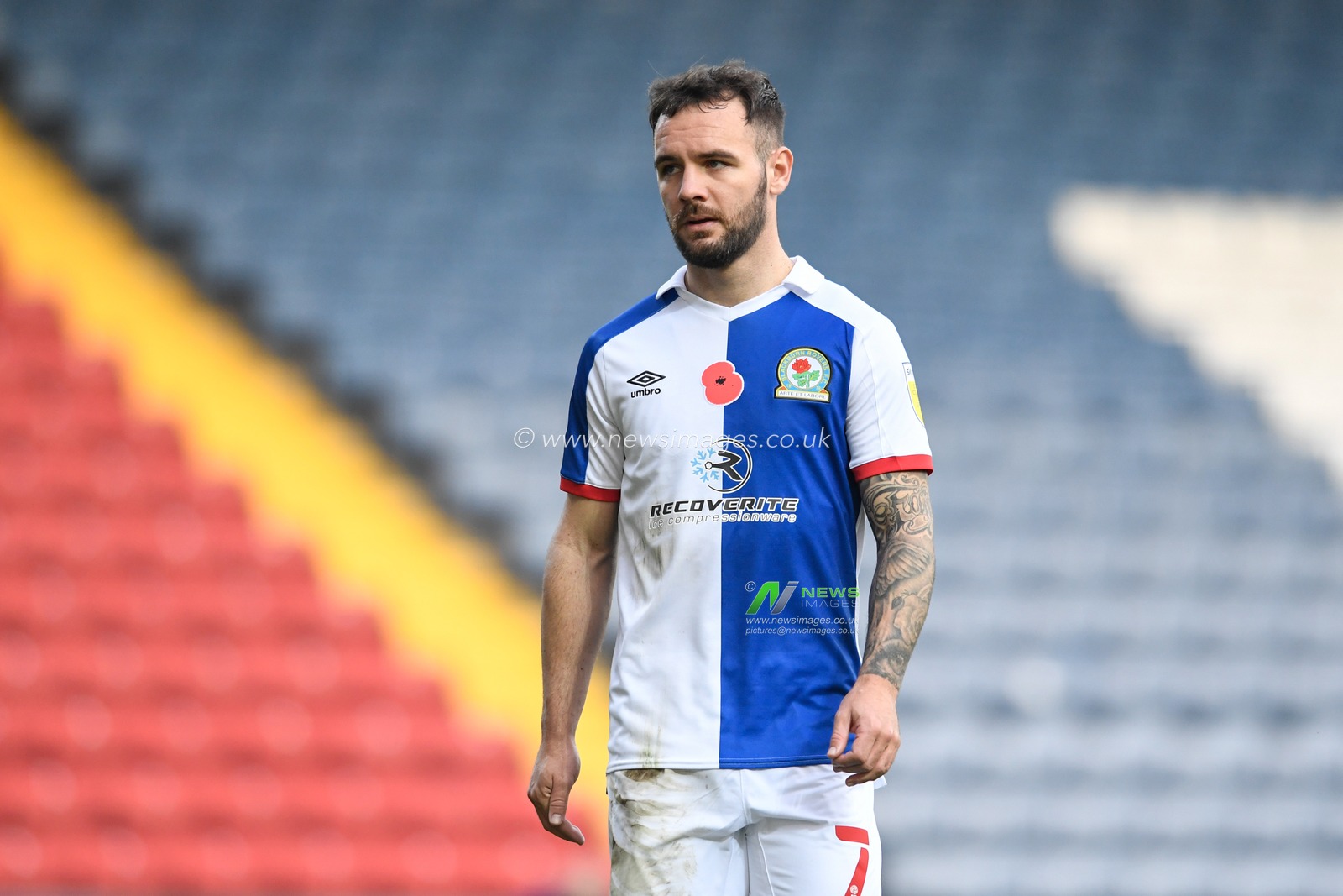 Adam Armstrong #7 of Blackburn Rovers in action during the game