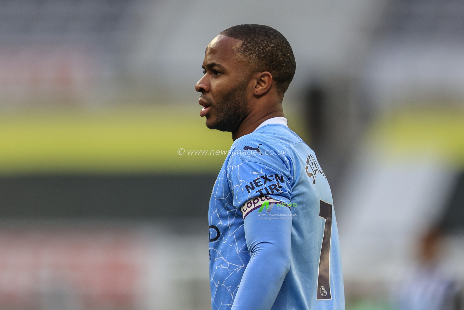 Raheem Sterling #7 of Manchester City during the game