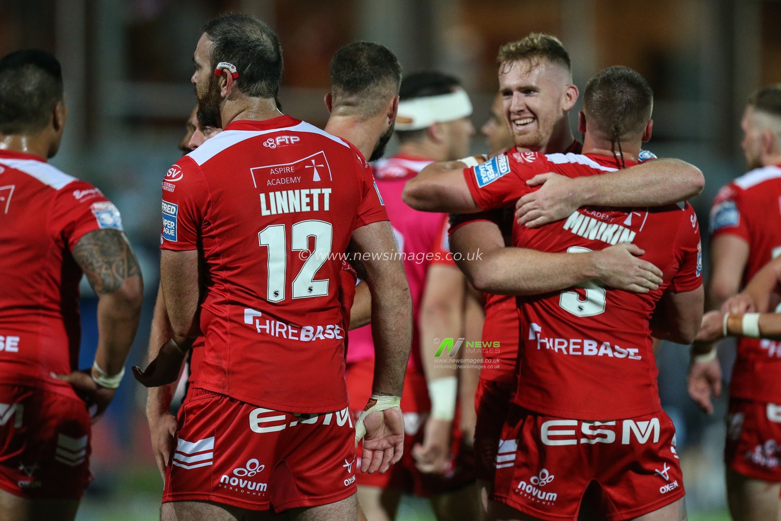 Hull KR players show their happiness after the final hooter