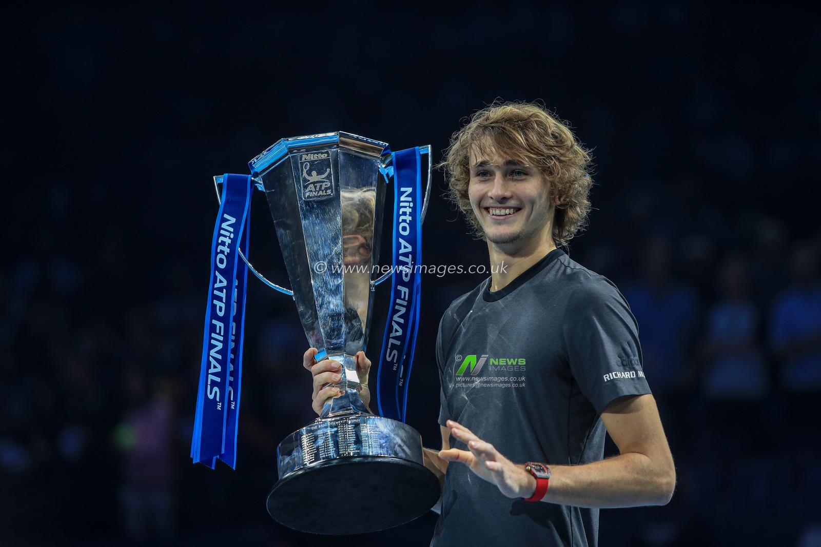 18th November 2018, The O2 , London, England;  Nitto ATP World Tour Finals;  Alexander Zverev of Germany win their match against Novak Djokovic of Serbia 

Credit: Romena Fogliati/News Images