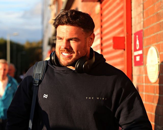 Joe Philbin of Warrington Wolves arrives before the Betfred Super League round 27 match Hull KR vs Warrington Wolves at Sewell Group Craven Park, Kingston upon Hull, United Kingdom, 18th September 2025(Photo by Sam Eaden/News Images)