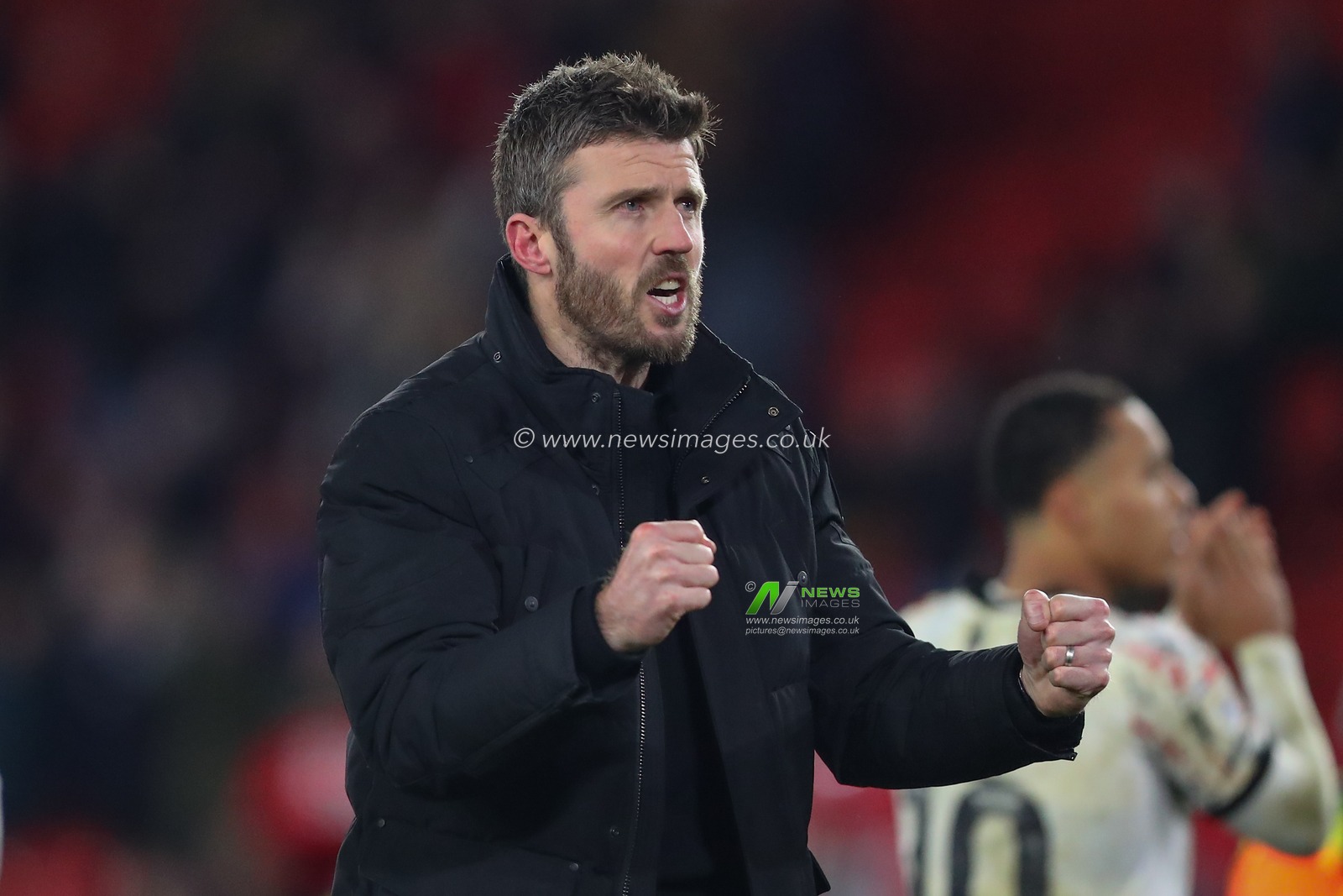 Michael Carrick Manager of Middlesbrough celebrates his teams win after the Sky Bet Championship match Sheffield United vs Middlesbrough at Bramall Lane, Sheffield, United Kingdom, 15th February 2023

(Photo by Gareth Evans/News Images)